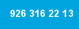 926 316 22 13
